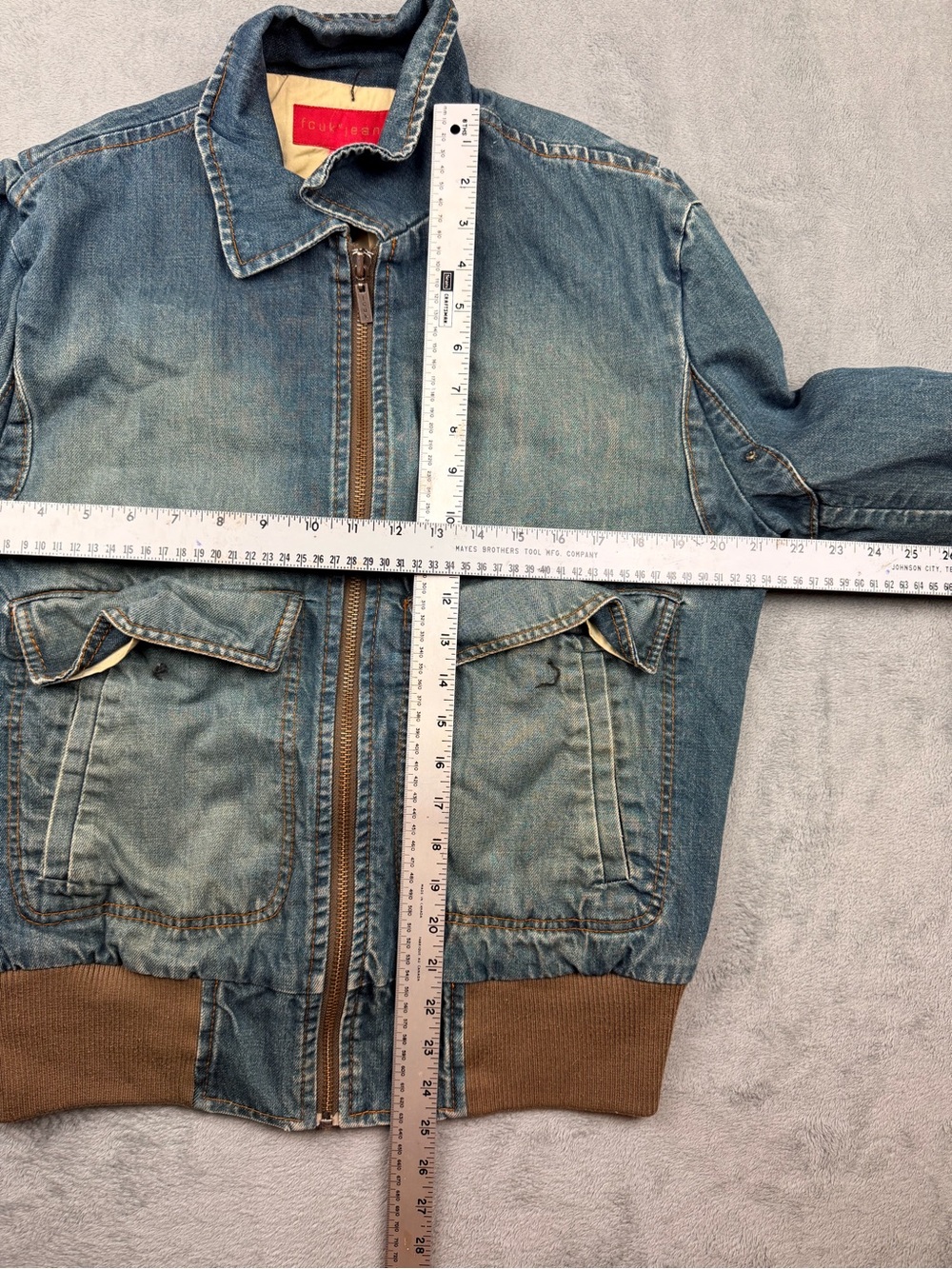 Fcuk jeans Denim Zip-Front Jacket - Picture 6 of 7